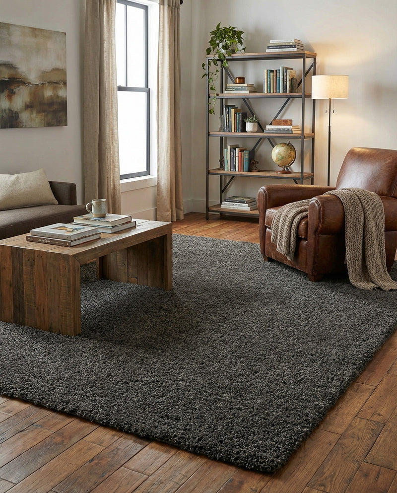 Plush Oasis Collection Area Rug - Serenity (Graphite Gray) Rectangle Graphite Gray  lifestyle 22