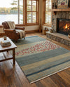 Zagros Oasis Collection Area Rug -  Kermanshah Rectangle Blue  lifestyle 13
