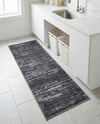 Sahara Essence Collection Area Rug - Oasis (Black) Runner Black  lifestyle 48