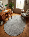 Bloomsbury Elegance Collection Area Rug -  Kensington (Gray) Oval Gray  lifestyle 76