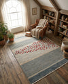 Zagros Oasis Collection Area Rug -  Kermanshah Rectangle Blue  lifestyle 15