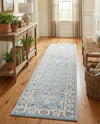 Savannah Elegance Collection Area Rug - Augusta (Aqua Blue) Runner Aqua Blue  lifestyle 79
