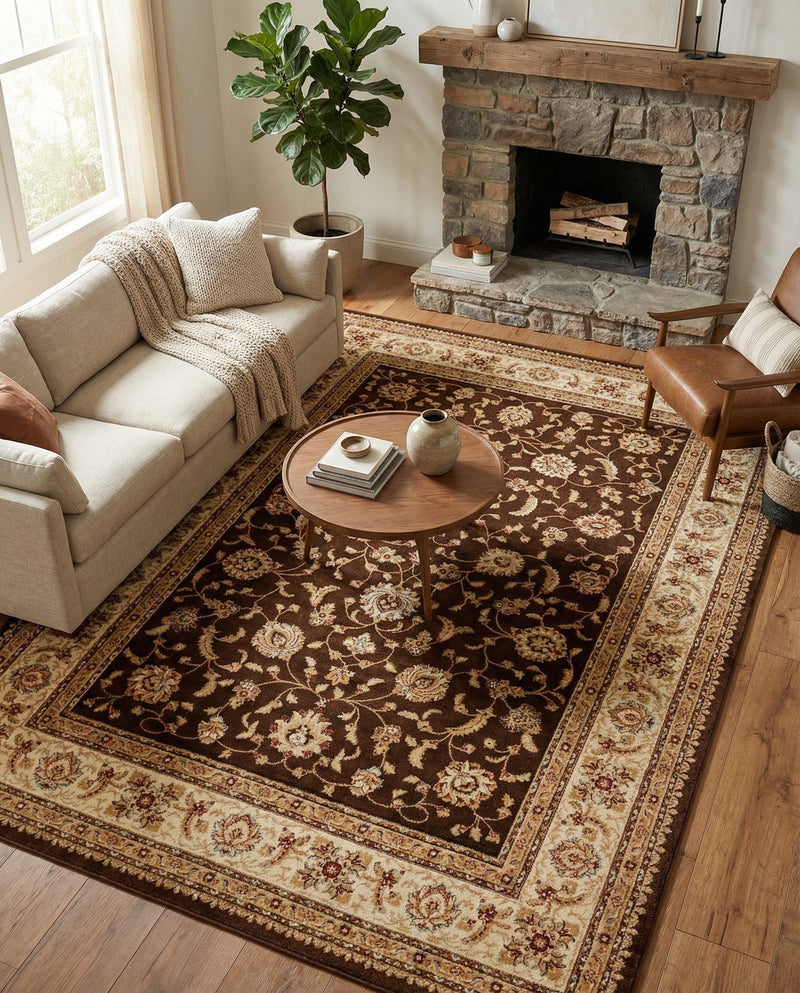 Jaipur Elegance Collection Area Rug -  Nahargarh (Brown) Rectangle Brown  lifestyle 22