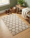 Lattice Gardens Collection Area Rug -  Bloomfield (Beige and Light Brown) Rectangle Beige and Light Brown  lifestyle 20