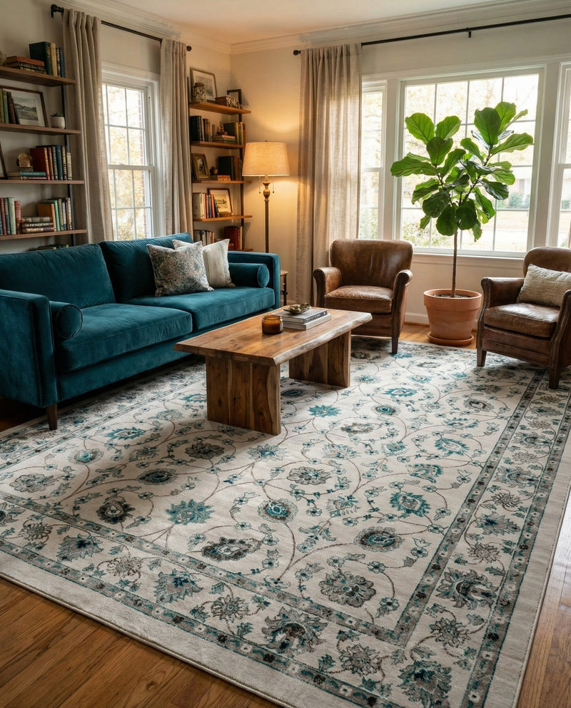 Copenhagen Comfort Collection Area Rug - Frederiksberg Rectangle Ivory  lifestyle 32