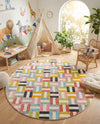 Wonder Tykes Collection Area Rug -  Kaleidoscope Round Multi  lifestyle 35