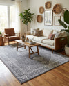 Dover Terrace Collection Area Rug - Marina (Dark Gray) Rectangle Dark Gray  lifestyle 18