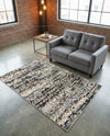 Santa Fe Trails Collection Area Rug -  Chaparral Rectangle Gray  lifestyle 18
