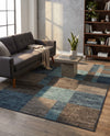 Autumn Meadow Collection Area Rug -  Sycamoreside (Blue Gray) Rectangle Blue Gray  lifestyle 3