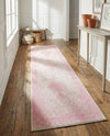 Dover Terrace Collection Area Rug - Marina (Pink) Runner Pink  lifestyle 34