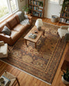 Ottoman Elegance Collection Area Rug - Sultan Rectangle Brown  lifestyle 47