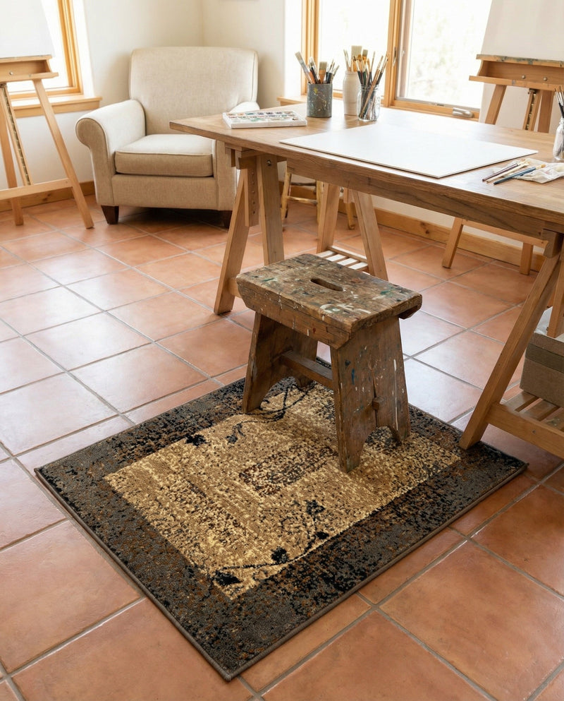 Bistro Lounge Collection Area Rug -  Affogato Rectangle Beige  lifestyle 32