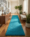 Plush Oasis Collection Area Rug - Serenity (Turquoise) Runner Turquoise  lifestyle 70