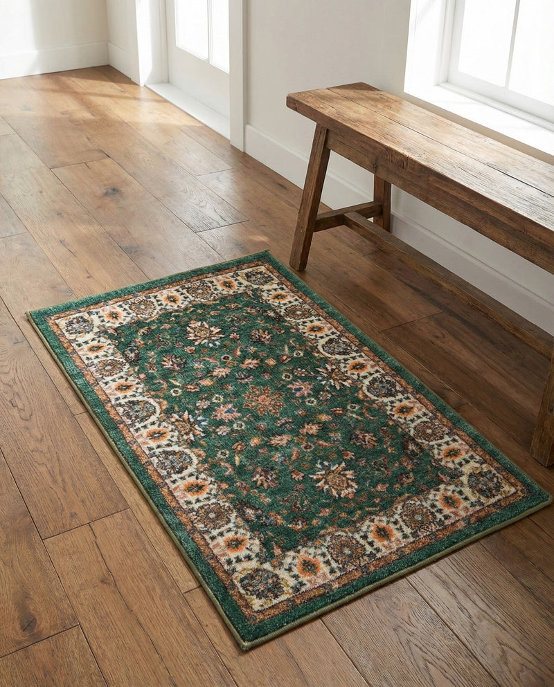 Casablanca Tapestry Collection Area Rug -  Marrakech (Emerald Green) Rectangle Emerald Green  lifestyle 15