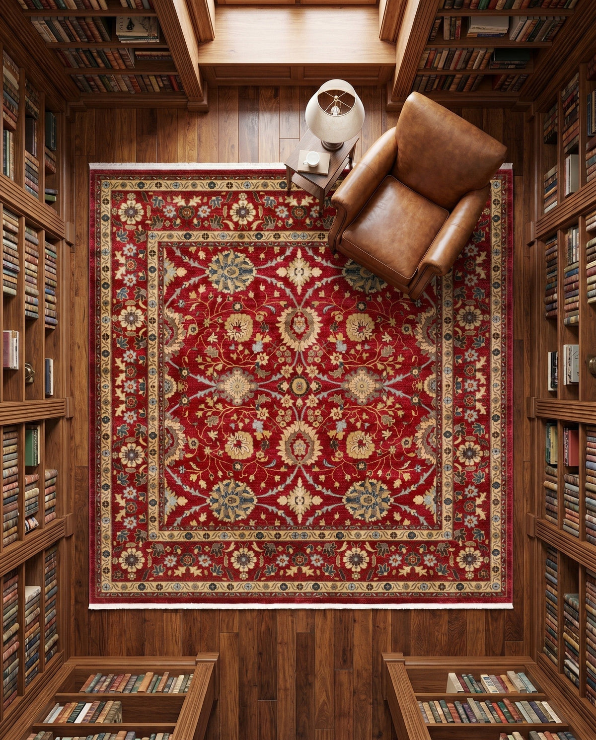 Chelsea Elegance Collection Area Rug -  Osterley Square Red  lifestyle 146