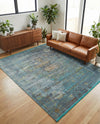 Caribbean Breeze Collection Area Rug -  Martinique Rectangle Turquoise  lifestyle 26