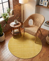 Soho Elegance Collection Area Rug - Chelsea (Gold) Round Gold  lifestyle 48