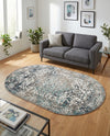 Georgetown Rugs Collection Area Rug - Dupont (Gray) Oval Gray  lifestyle 44