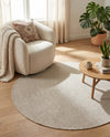 Seaside Serenity Collection Area Rug - Veranda (Light Gray) Round Light Gray  lifestyle 41