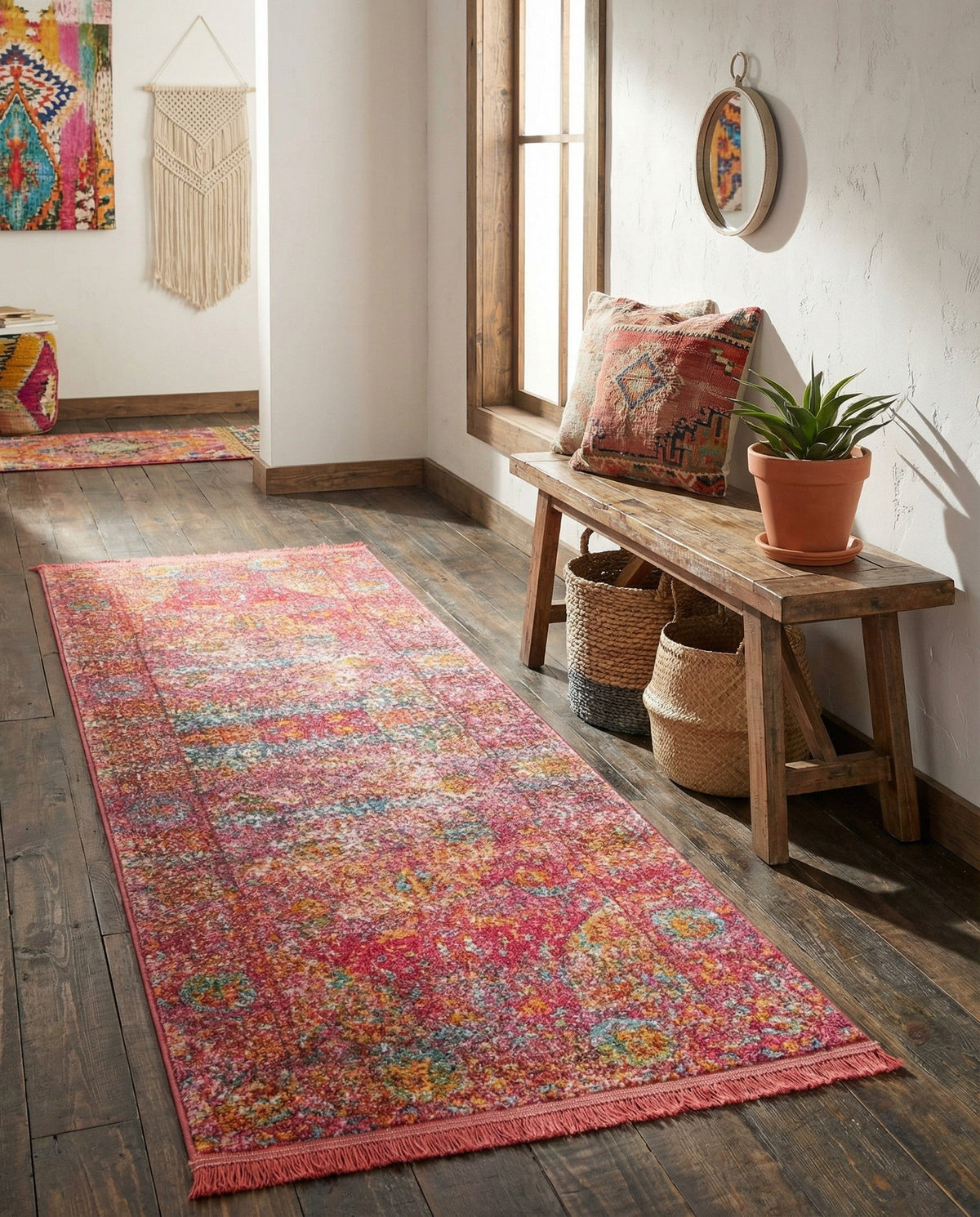 Caribbean Breeze Collection Area Rug -  Xcalak Runner Red  lifestyle 121