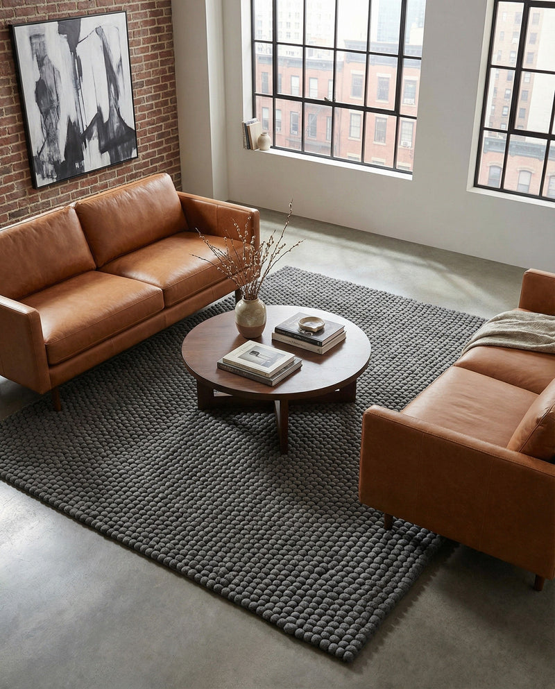 Woolen Sphere Collection Area Rug - Orbsburg (Gray) Rectangle Gray  lifestyle 3