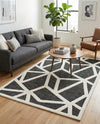 Monochrome Collection Area Rug -  Onyx Rectangle Gray  lifestyle 19