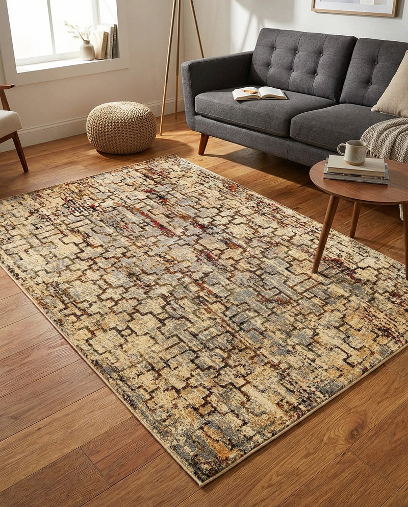 Neptune Elegance Collection Area Rug -  Proteus Rectangle Beige Cream  lifestyle 20