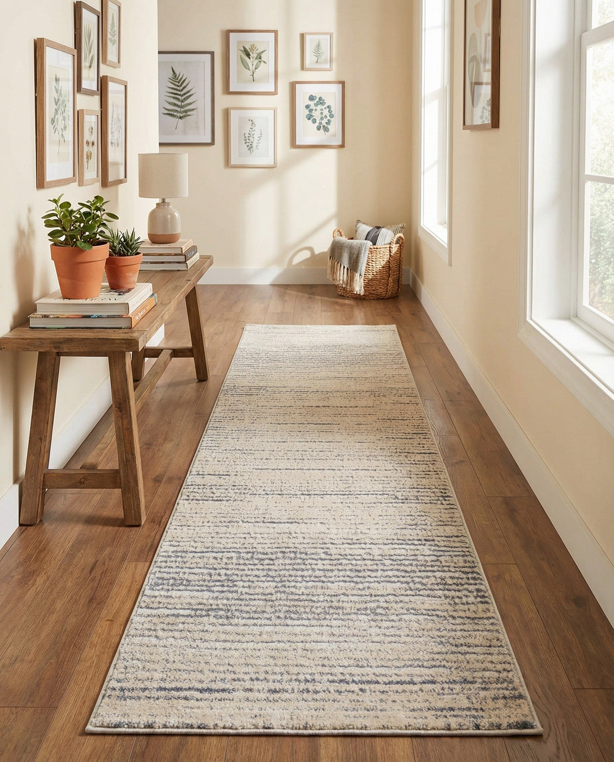 Serenity Sands Collection Area Rug -  Tranquilbay Runner Cream  lifestyle 87