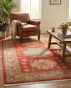 Persian Elegance Collection Area Rug - Isfahan Rectangle Red  lifestyle 3