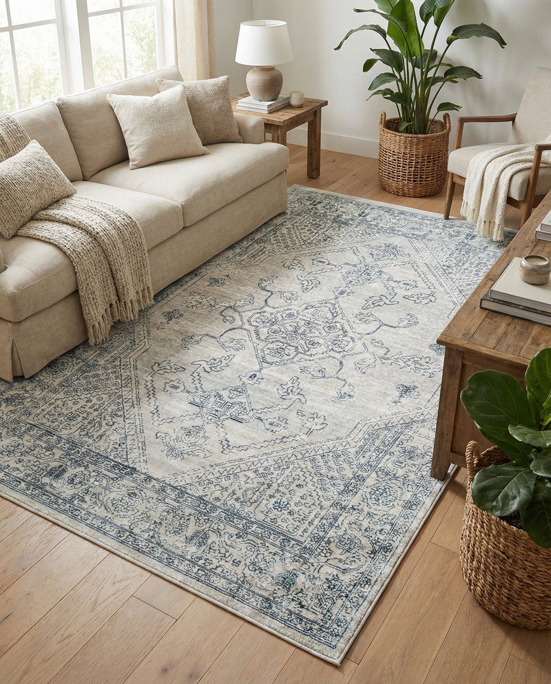 Coastal Haven Collection Area Rug -  Marina Rectangle Gray  lifestyle 40