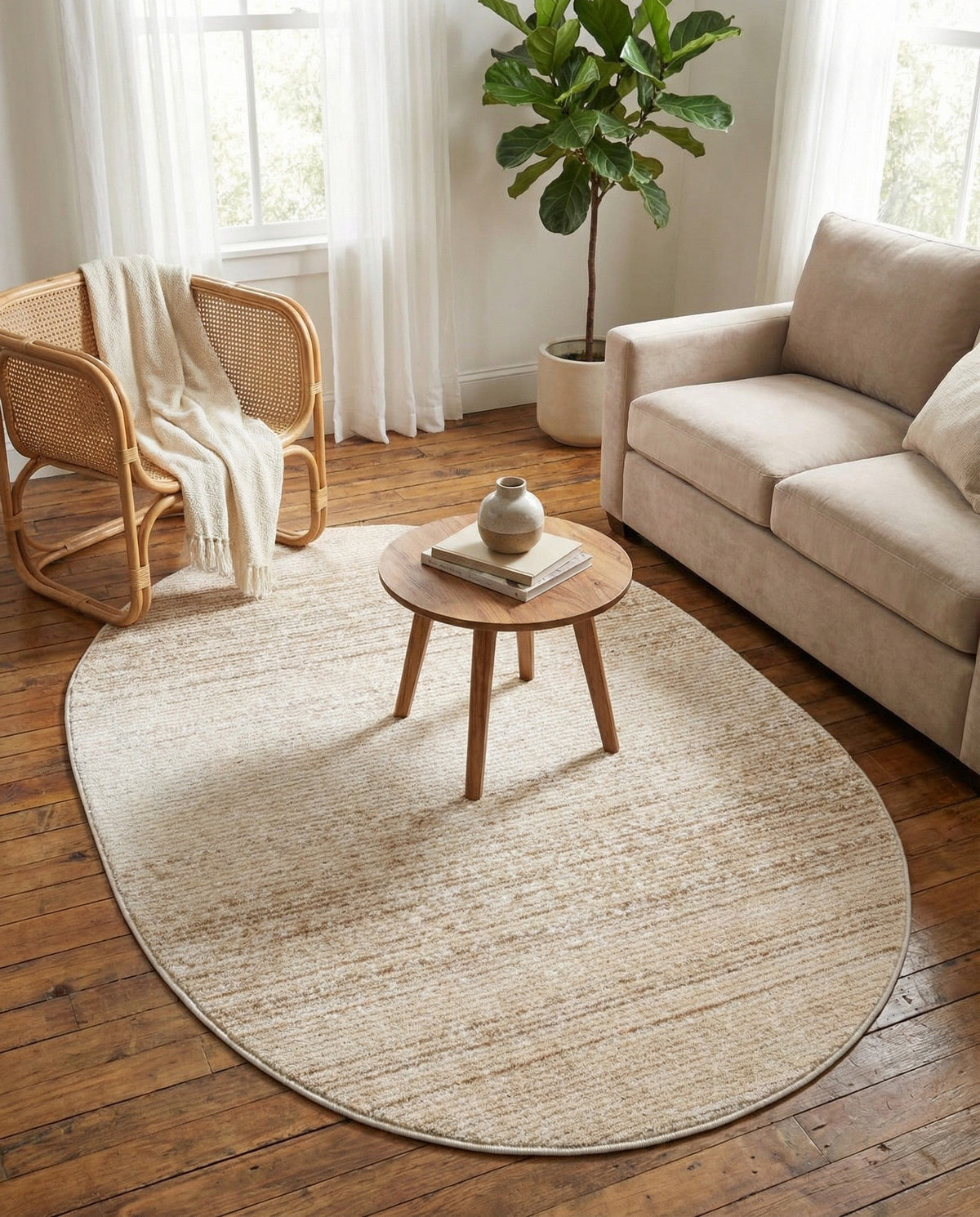 Jewel Oasis Collection Area Rug - Sapphire (Ivory) Oval Ivory  lifestyle 76