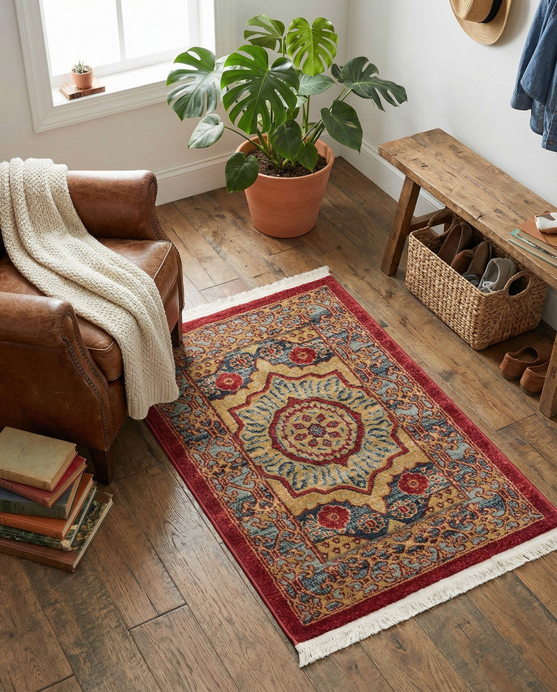 Ottoman Elegance Collection Area Rug -  Cappadocia Rectangle Navy Blue  lifestyle 38