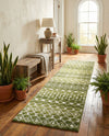 Mediterranean Lattice Collection Area Rug - Santorini (Green) Runner Green  lifestyle 38