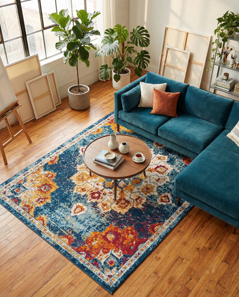Beverly Grove Collection Area Rug - Melrose (Multi) Rectangle Multi  lifestyle 12