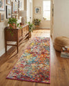 Colorburst Oasis Collection Area Rug -  Azura Runner Multi  lifestyle 76