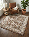 Savannah Elegance Collection Area Rug - Augusta (Brown) Square Brown  lifestyle 71