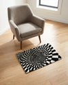 Cyclone Wool Collection Area Rug - Tornado Rectangle Black and White  lifestyle 10