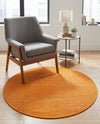 Soho Elegance Collection Area Rug - Chelsea (Salmon) Round Salmon  lifestyle 30