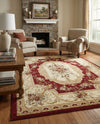 Versailles Elegance Collection Area Rug -  Louveciennes (Red) Rectangle Red  lifestyle 20