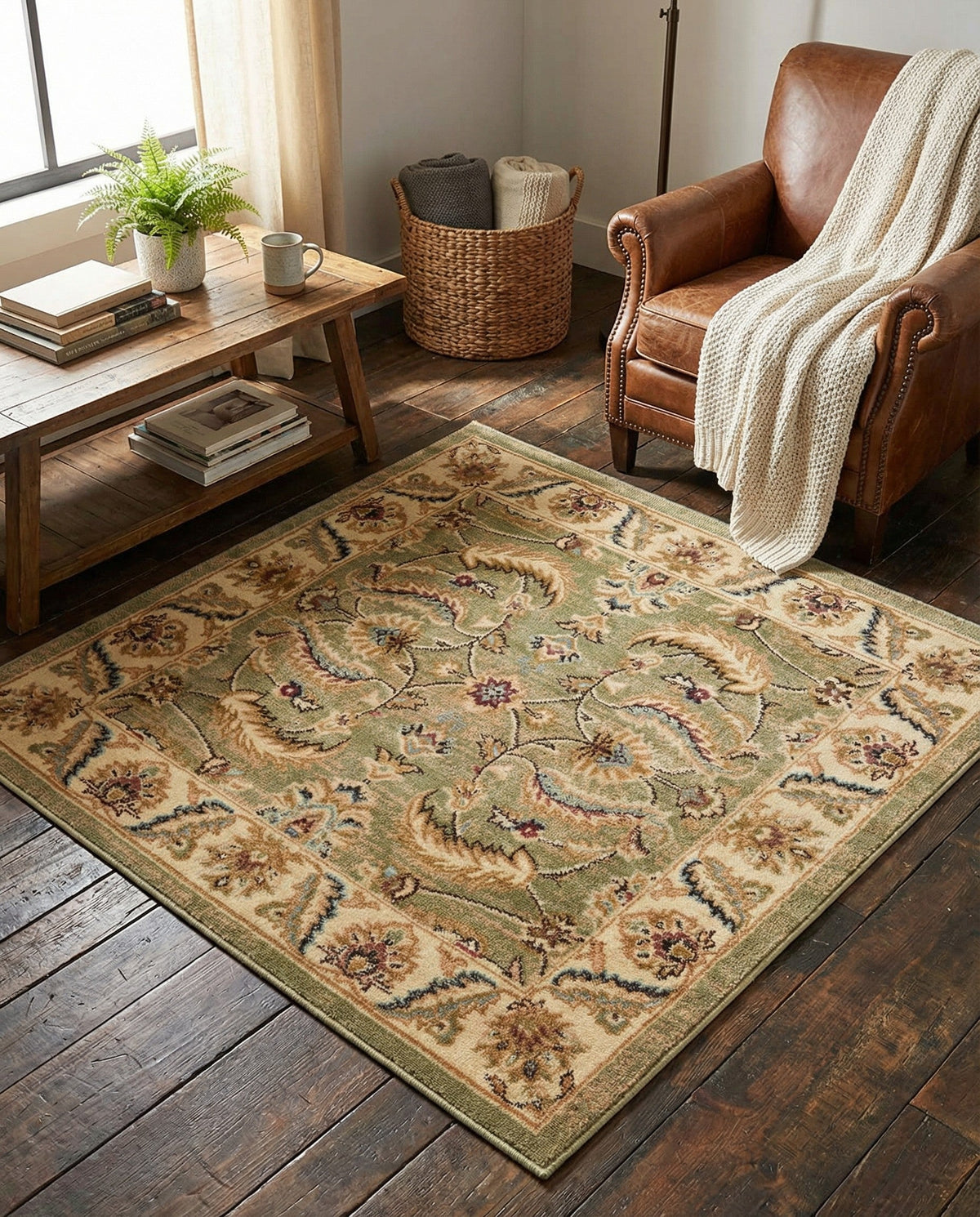 Jaipur Elegance Collection Area Rug -  Lal Square Green  lifestyle 141