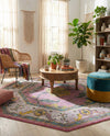 Arcadia Rugs Collection Area Rug - Eden (Pink) Octagon Pink  lifestyle 52