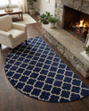 Lattice Gardens Collection Area Rug -  Bloomfield (Dark Blue) Hearth Dark Blue  lifestyle 84