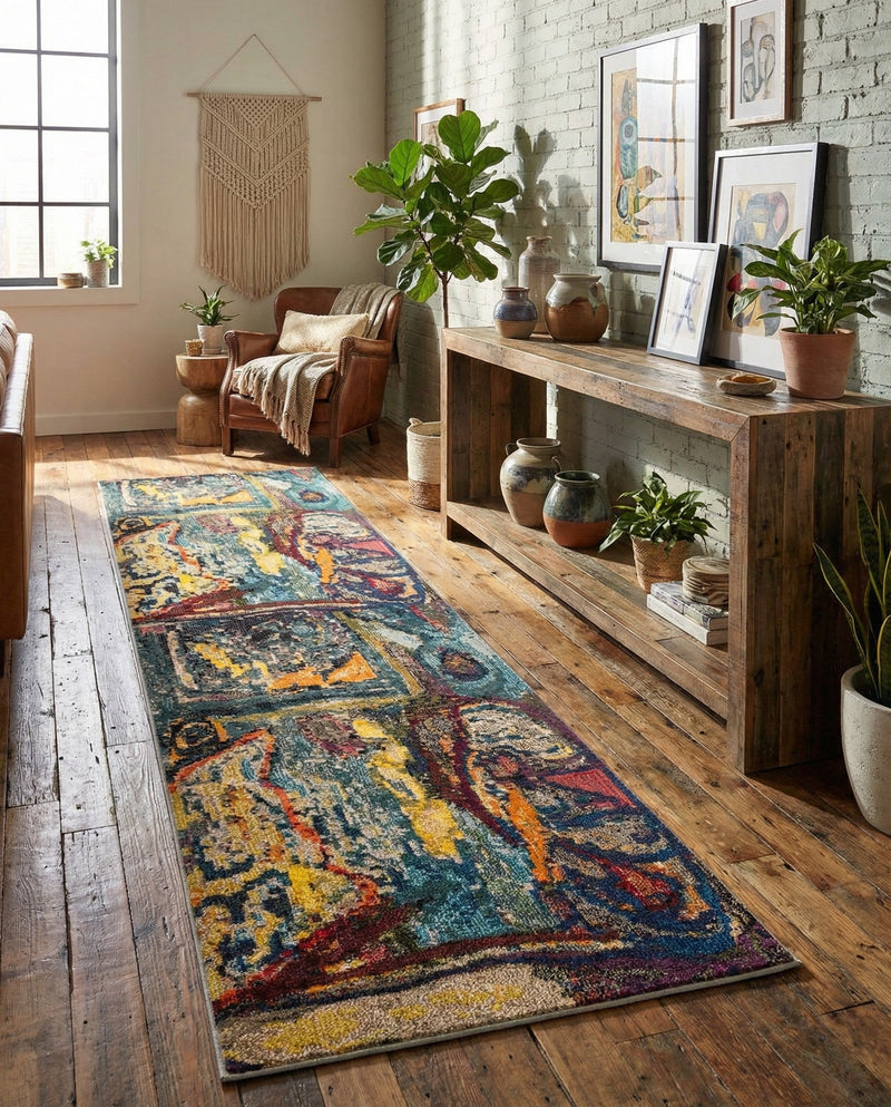 Autumnal Tapestry Collection Area Rug - Harvestville Runner Multi  lifestyle 74