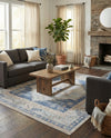 Savannah Series Collection Area Rug -  Augusta (Sky blue) Square Sky blue  lifestyle 36