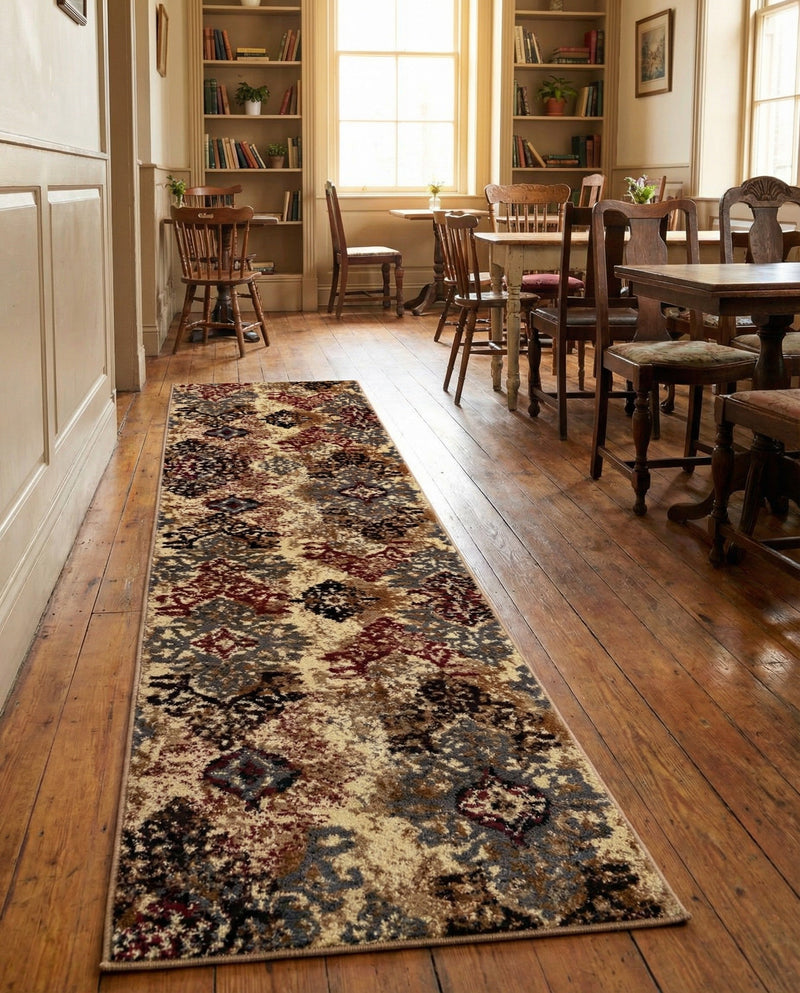 Bistro Lounge Collection Area Rug -  Piccolo Runner Beige  lifestyle 73