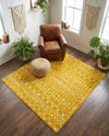 Marrakech Lattice Collection Area Rug - Medina (Yellow) Square Yellow  lifestyle 43