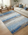 Zagros Shades Collection Area Rug -  Behbahan Rectangle Blue Gray  lifestyle 21