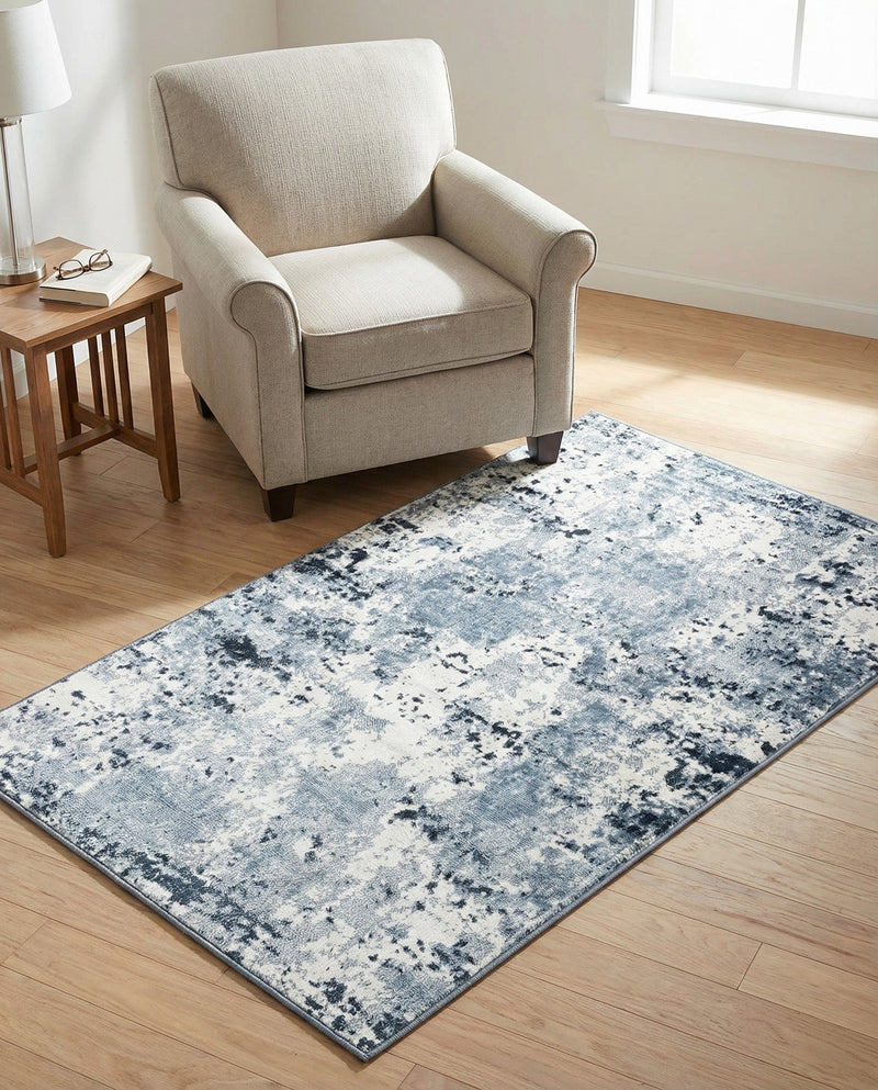 Luminara Sands Collection Area Rug - Elysium (Vintage Blue) Rectangle Vintage Blue  lifestyle 5