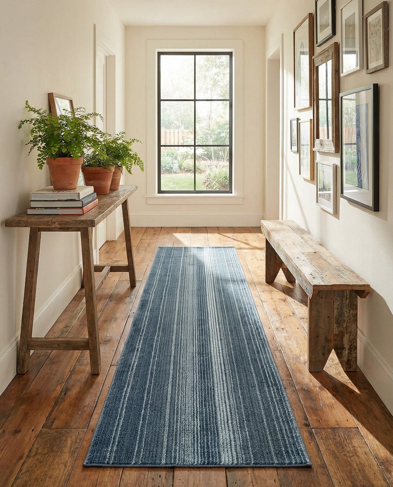 Jewel Oasis Collection Area Rug - Sapphire (Blue) Runner Blue  lifestyle 63