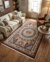 Persian Elegance Collection Area Rug -  Hamedan (Burgundy) Rectangle Burgundy  lifestyle 9